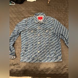 Mens Guess logo Jean jacket